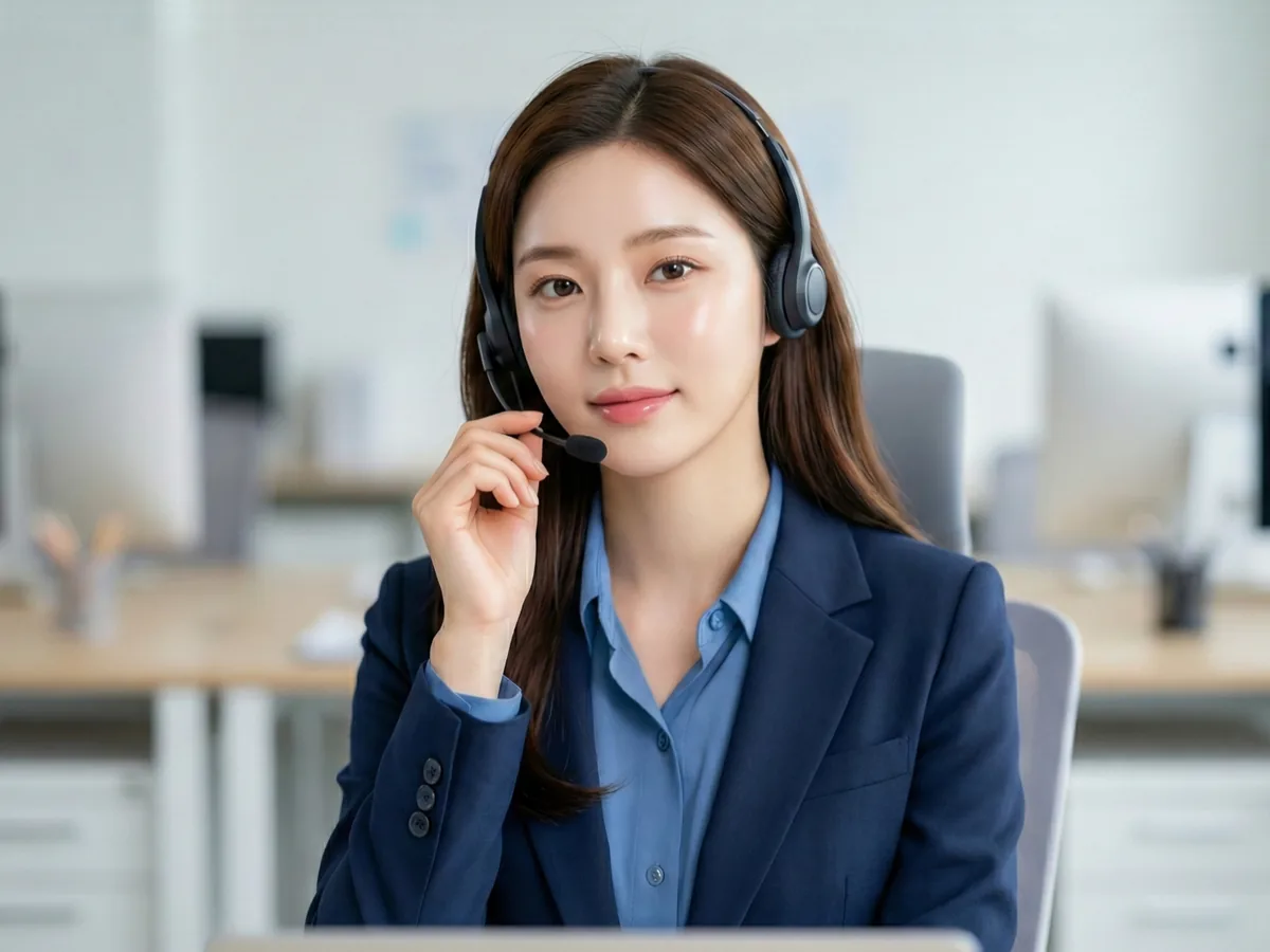 상담원이 SK 회선 콘텐츠이용료 점검표을 안내하는 모습